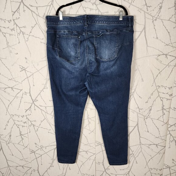 Torrid Dark Wash Premium Stretch High Rise Bombshell Skinny Jeans - Picture 3 of 8